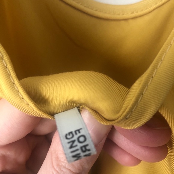 Yellow Mustard Satin Effect Maxi Dress - Picture 6 of 16